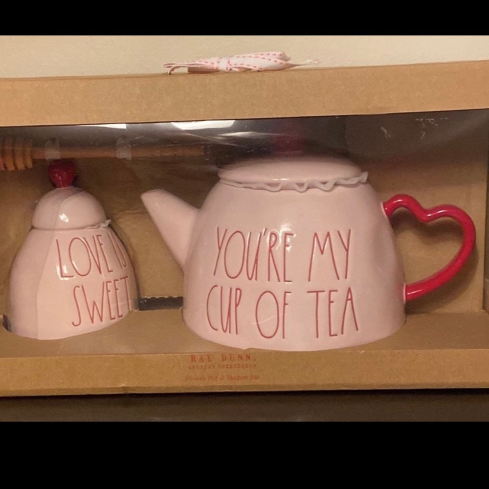 Rae Dunn Valentine Tea set